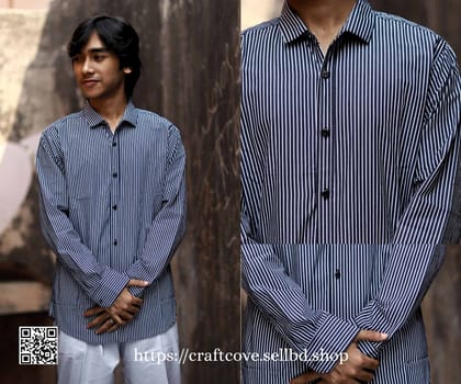 Premium Navy Blue Old Money Shirt