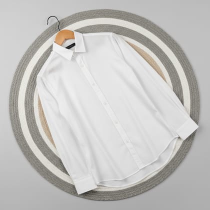 Premium white solid shirt