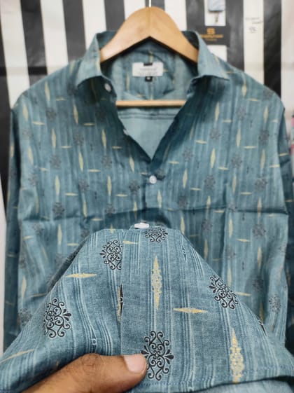 Trendy print shirt for eid