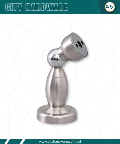 হেভি ডোর স্টপার ডোর ম্যাগনেট সিলভার রঙের ওয়াল প্রোটেকশন ডোর ক্যাচ