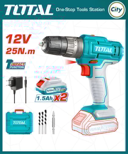 ১২ ভোল্ট লিথিয়াম আয়ন ইমপ্যাক্ট ড্রিল মেশিন TOTAL TIDLI1228