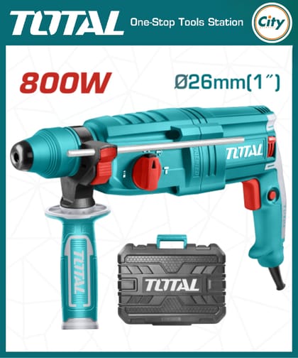 ৮০০ ওয়াট ২৬ মিমি রোটারি হ্যামার ড্রিল মেশিন TOTAL TH308268