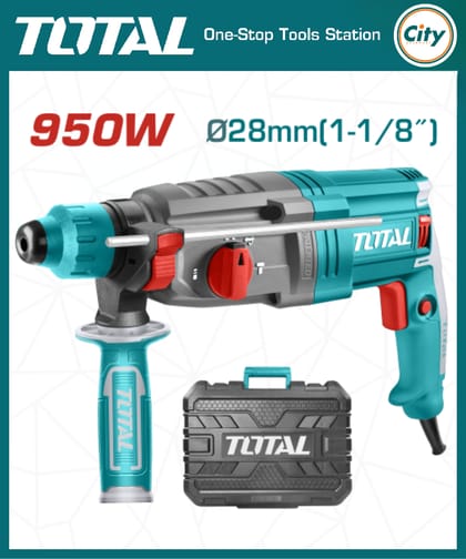 ৯৫০ ওয়াট ২৮ মিমি রোটারি হ্যামার ড্রিল মেশিন TOTLA TH309288