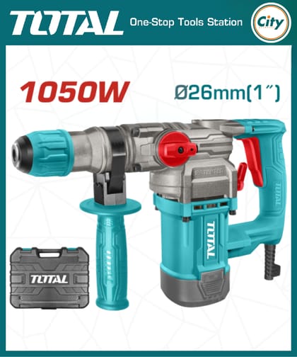 ১০৫০ ওয়াট ২৬ মিমি রোটারি হ্যামার ড্রিল মেশিন TOTLA TH110266