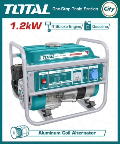 ১২০০ ওয়াট গ্যাসোলিন জেনারেটর TOTAL TP115005