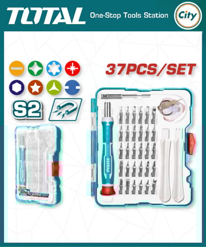 ৩৭ পিস প্রিসিশন স্ক্রু ড্রাইভার সেট TOTAL TACSD30376