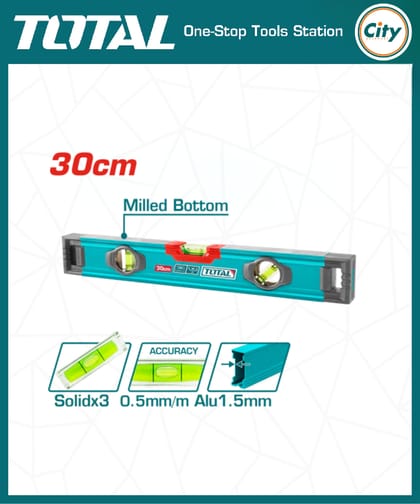 ১২ ইঞ্চি স্পিরিট লেভেল ম্যাগনেট ছাড়া TOTAL TMT23028