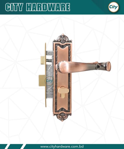 উচ্চ সুরক্ষার ছোট আকারের হ্যান্ডেল লক ভিতরের রুমের জন্য লক নব সহ অ্যান্টিক রঙের দরজার লক Door Lock