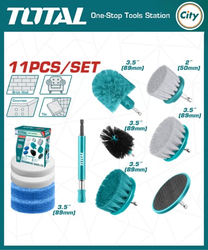 ১১ পিসের ক্লিনিং ব্রাশ সেট TOTAL TACB1101
