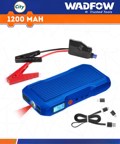 ১২,০০০ মিলিঅ্যাম্পিয়ার লিথিয়াম আয়ন জাম্প স্টার্টার WADFOW WLY1512