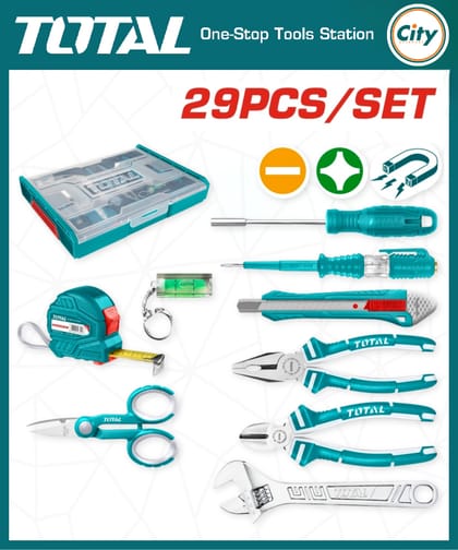 ২৯ পিস হাউজহোল্ড ইউজ টুলস সেট TOTAL THKTV02H291