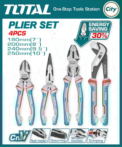 ৪ পিস প্লায়ার সেট ৩০% এনার্জি সেভিং TOTAL THT2K0498