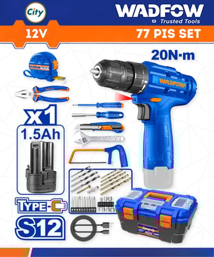 ৭৭ পিস টুলস সেট  WADFOW WDT4B77