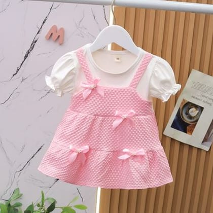 Imported 👗 Summer Cotton Princess Dress – Korean Style Baby Girl Outfit