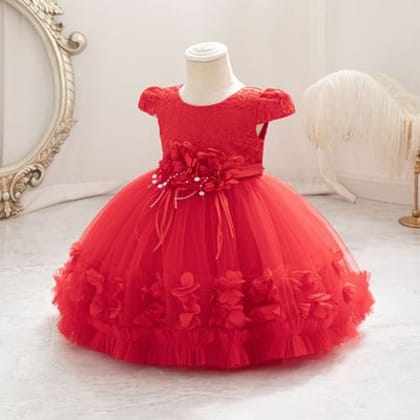 Imported 🎉 High-Quality Birthday & Party Dress – Princess Flower Girl Outfit