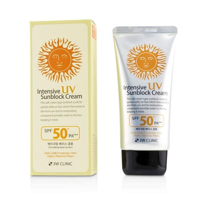 3W Clinic Intensive UV Sunblock Cream SPF50+ Pa+++ – 70ml