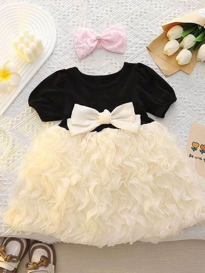 Imported 🌸 Girls’ Cute Summer Princess Flower Bow Dress – Wholesale Children’s Clothing