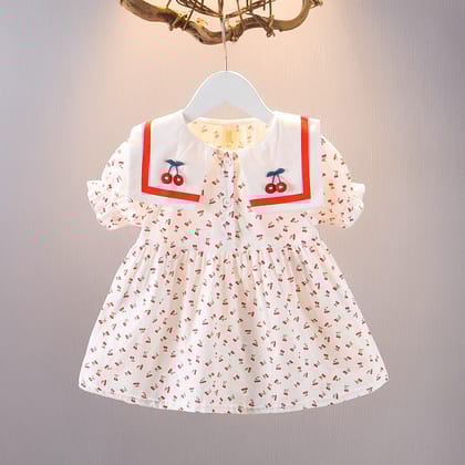 Imported 🌼 Girls’ Summer Princess Dress – Korean & Western Style Floral Outfit