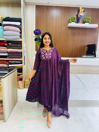 Anarkali Purple