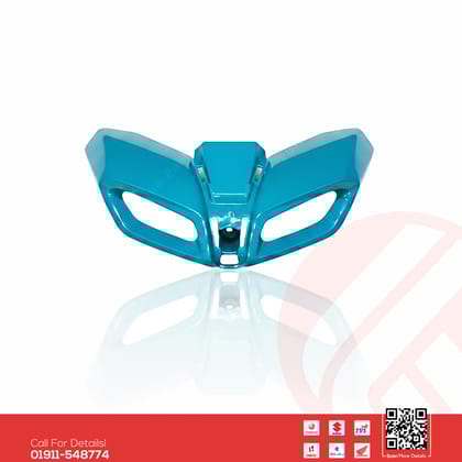 Pilot Light Mask or DRL Mask (Cyan Storm DLX) for Yamaha MT15 V2 bike.