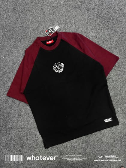 Raglan Black Maroon