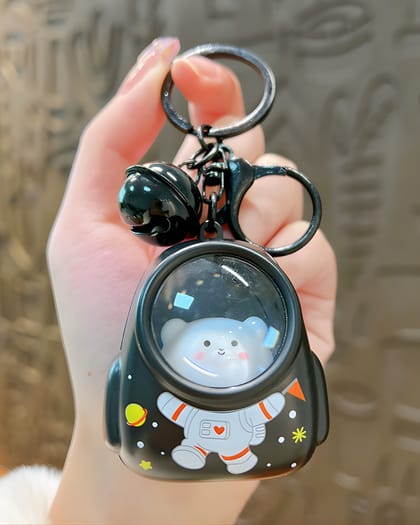 Astronaut cat book bag glowing night light keychain