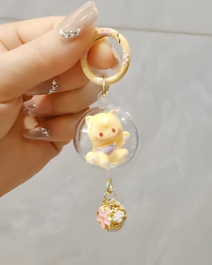 Lucky Bell Kitty Keychains