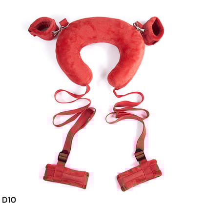 Soft Bondage Restraint Set – Neck Collar with Wrist & Ankle Cuffs, Adjustable Straps