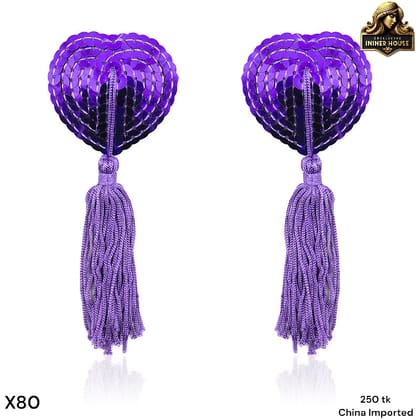 Luxury Heart Tassel Nipple Covers-Exotic Lingerie Accessories for Women.