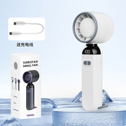 Kids Portable Folding Mini Handheld Rechargeable Trending Turbo Fan With LED Display & Long Battery Life