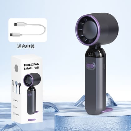 Portable Folding Turbo Fan 100-Speed Mini Handheld Rechargeable Trending Fan with LED Display & Long Battery Life