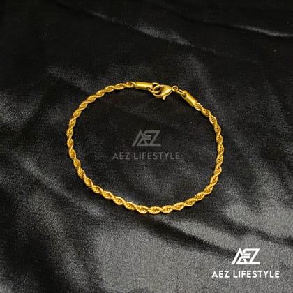 3mm Twist Rope Bracelet (Golden Edition)