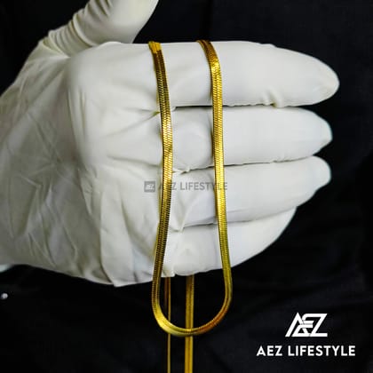 Premium Golden Flat Snake Neck Chain Unisex Chain