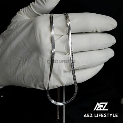 Premium Silver Color Flat Snake Neck Chain