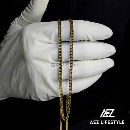3mm Cuban Link Neck Chain Golden Edition