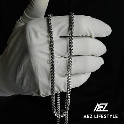 3.5mm Franco Cuban Neck Chain Silver Editon