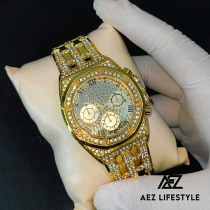 Iced Out Golden Watch