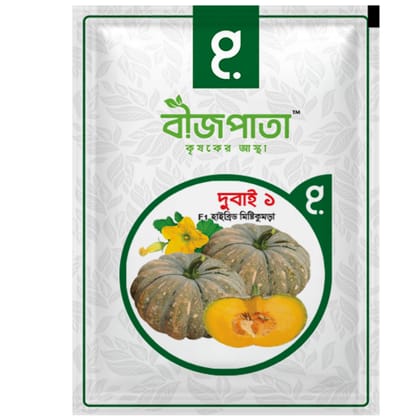 দুবাই ১ এফ১ হাইব্রিড মিষ্টিকুমড়া বীজ। Dubai 1 F1 Hybrid Pumpkin Seeds