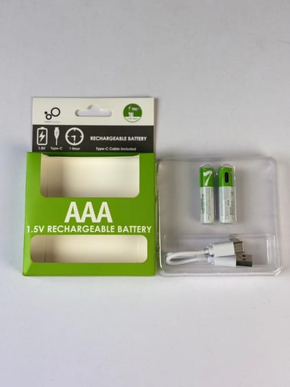 Rechargeable Battery Set With Type-C Charging Cable