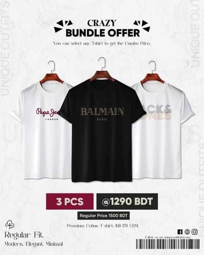 BR34 Luxury Brand Combo T-shirt