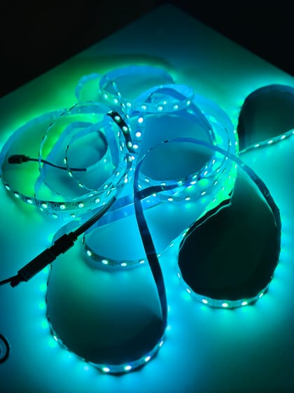 RGB LED Strip Light with Remote - Non-Waterproof (16 feet)