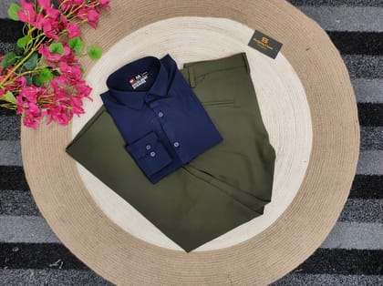 Nevy shirt with Olive formal combo