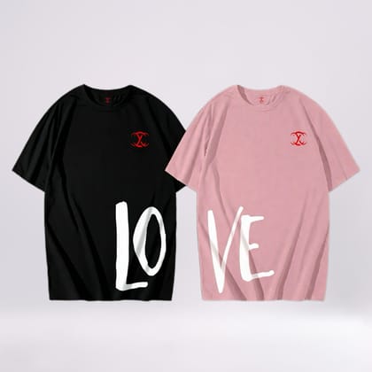 Premium Couple Drop Shoulder T-Shirt
