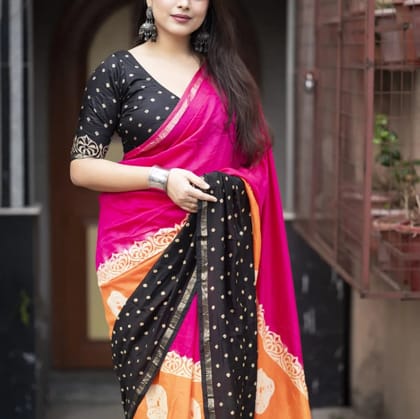 Digital Print Sharee with Blouse