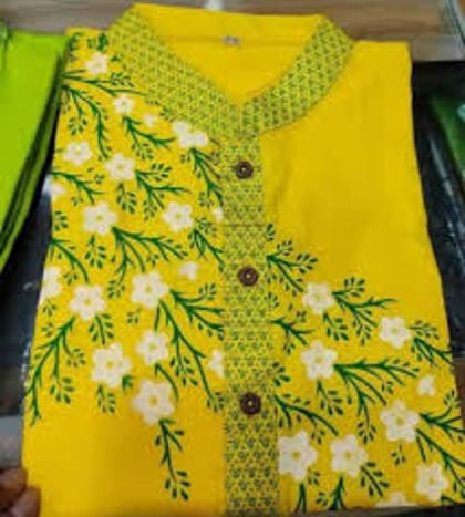 Cotton with screen print panjabi