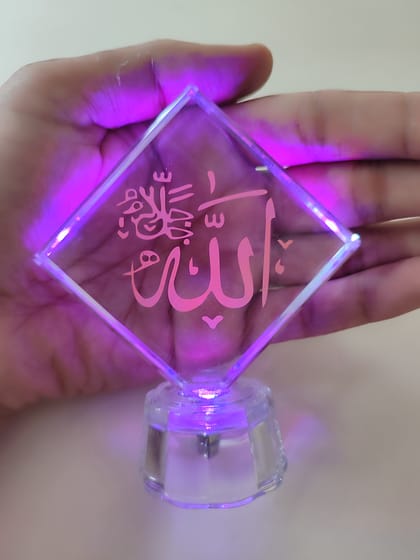 আল্লাহু মুহাম্মাদ (সা:) লাইটিং কাচেঁর গিফট আইটেম