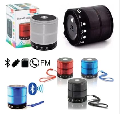 WS 887 Wireless Bluetooth Speaker TF, USB, FM, AUX Portable Music Mini Speaker -Bluetooth Speaker