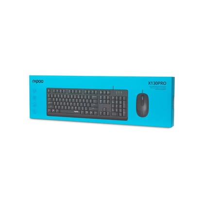 Rapoo X130PRO Wired Optical Mouse & Keyboard Combo