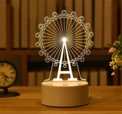 Acrylic Multicolor Night Lamp (Ferris Wheel)