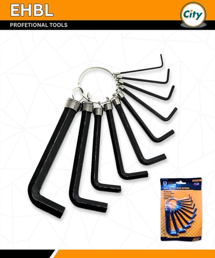 ১০ পিস অ্যালেন কী সেট হেক্স কী সেট অ্যালেন রেঞ্চ রিং সহ